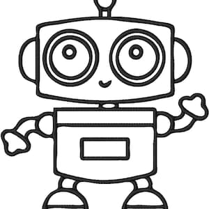 Robot Embroidery Design ,7 sizes ,Embroidery , Robot Embroidery , Robot , Machine Embroidery Design ,Robot shapes Design, Instant