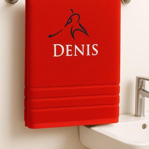 Personalized Hockey Towel: Embroidered 100% Cotton Sport Towel image 2