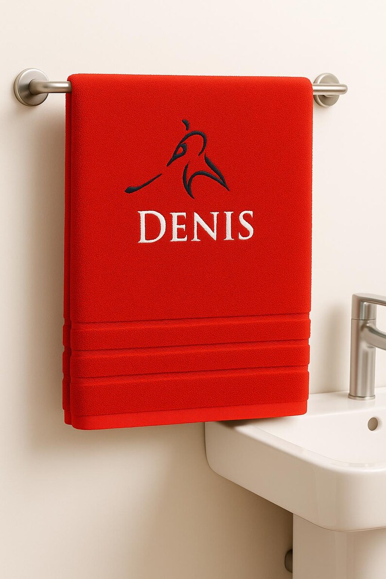 Personalized Hockey Towel: Embroidered 100% Cotton Sport Towel image 2