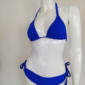 Blue Bikini Set, Swimsuit,Classic Swim Suit, Bathing Suit, Beach, Woman, Swim Wear, Dark Blue image 4