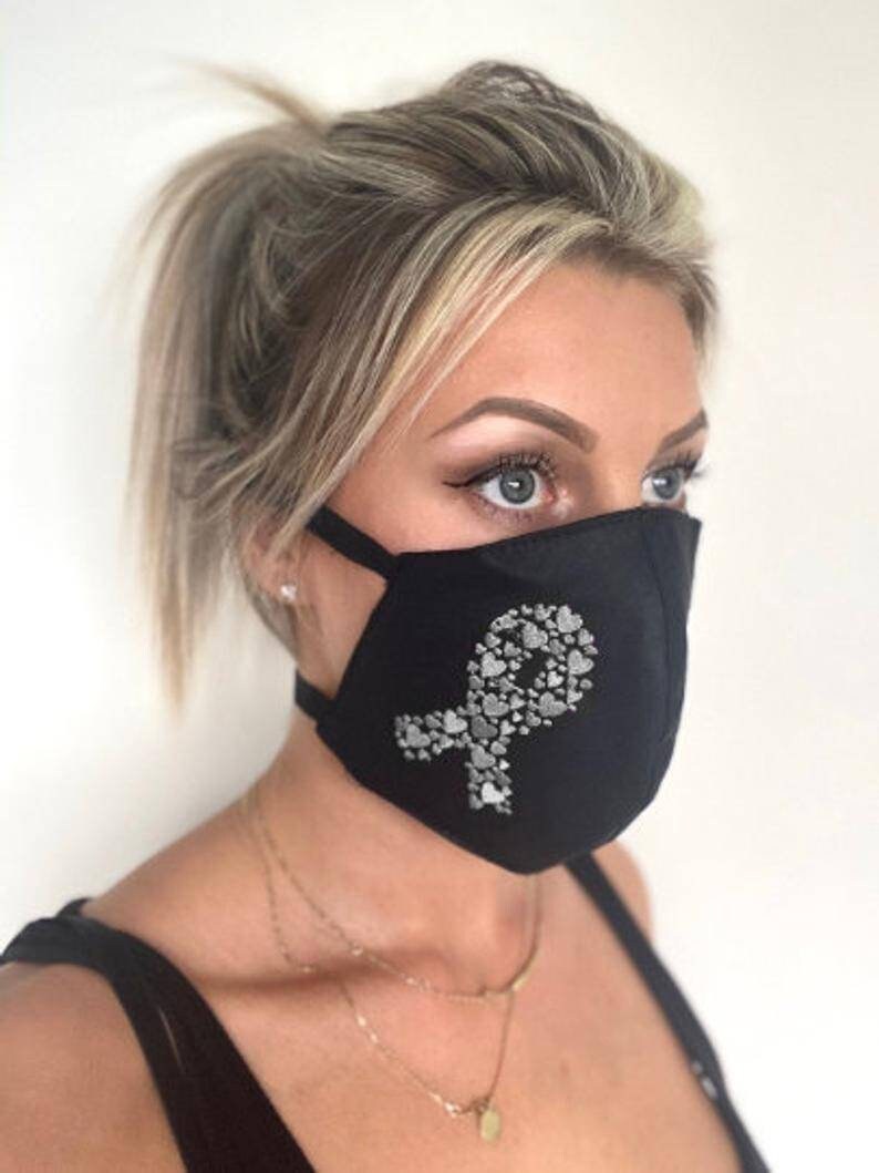 Parkinson Disease Face Mask Parkinson Awareness Hope Gray Etsy