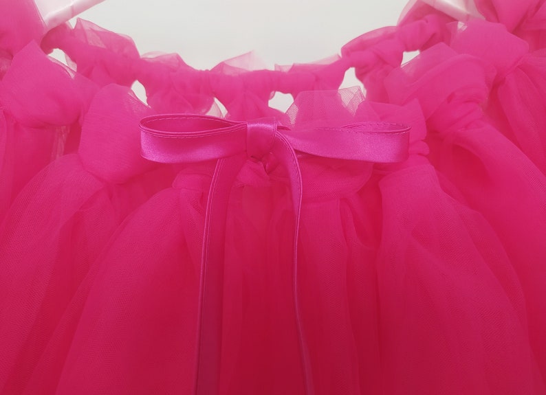 neon pink tulle skirt