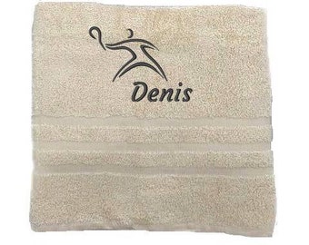 Toalla de tenis personalizada, toallas bordadas con nombre, toallas personalizadas, regalo para ella, toalla regalo de Navidad para atleta, toalla deportiva