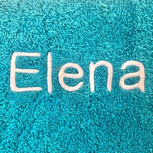 Personalised Embroidered Towels with Name or Text, Hand Towel, Bath Towel, Custom Towels, Embroidered Towel, Towel Christmas Gift 100% image 4