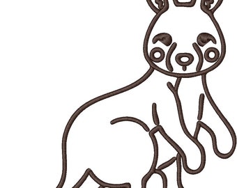 Kangaroo Embroidery Design: 7 Sizes, Machine Embroidery (Instant Download)