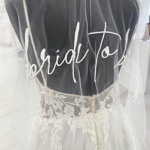 Bachelorette Veil, Embroidered Veil, Bride to Be Decoration, Bridal Shower Gift, Wedding Party Accessories, Bridal Head Piece
