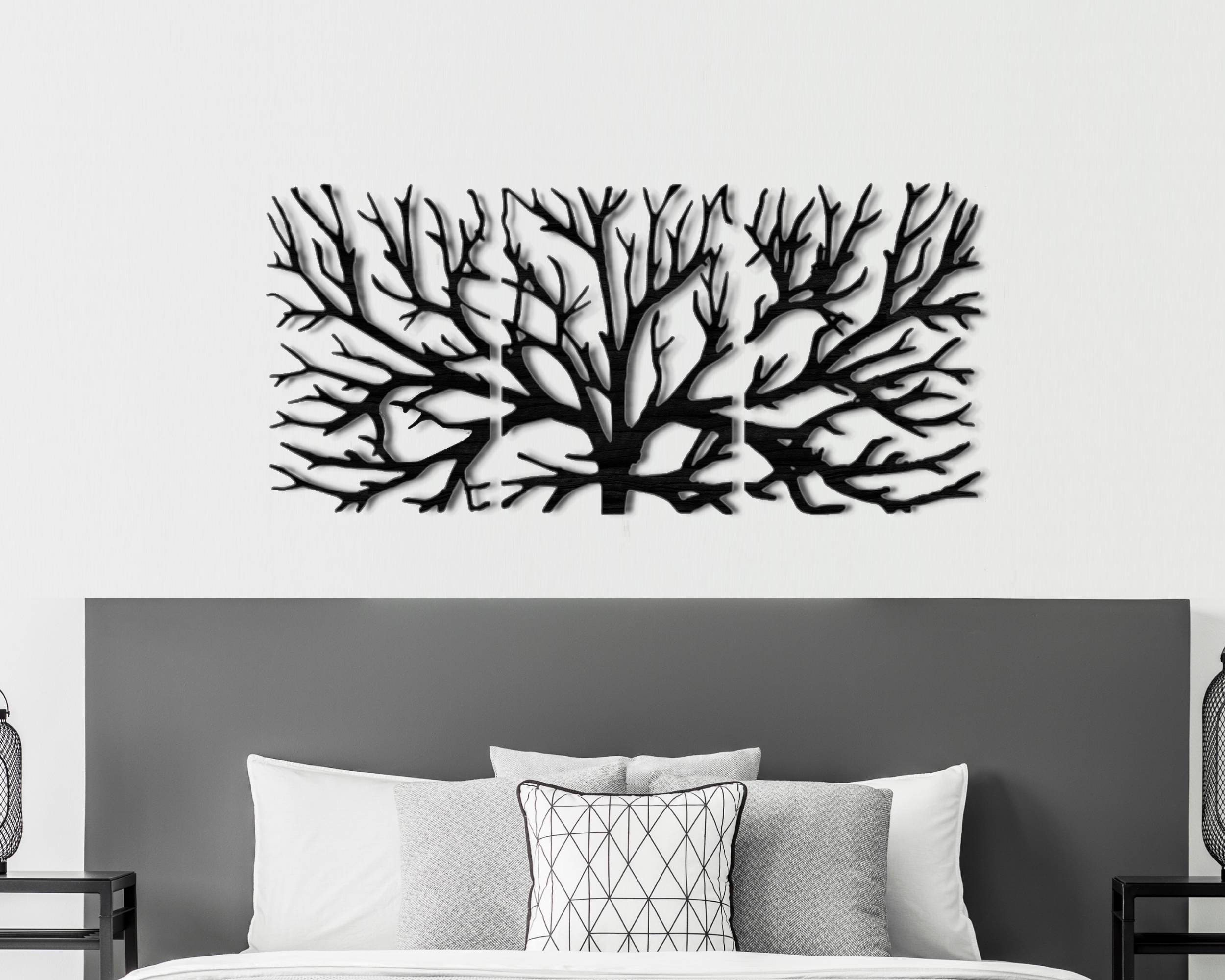 Large Tree Wall Decoration Wooden Tree Wall Decoration Home Etsy UK