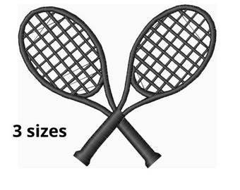 Tennis Stickerei Design, 3 Größen, Tennisschläger Stickerei, Schläger Stickerei, Maschinenstickerei Design, Instant Download