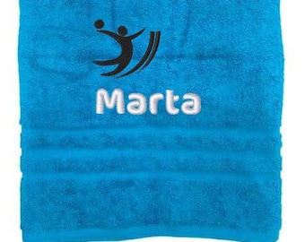 Personalized Basketball Towel: Embroidered Name, Cotton Sport Towel