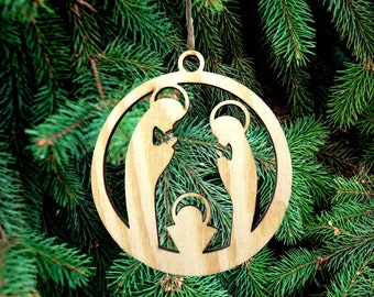 Bethlehem Christmas Wooden Decoration, Christmas Tree Modern Decoration,Hanging Wooden Christmas Decoration, Wooden Decoration Bethlehem