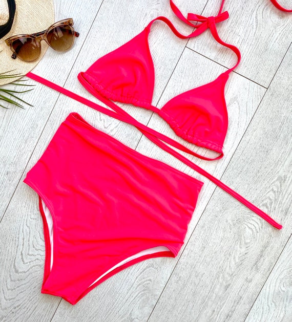 Neon pink cheap bathing suit