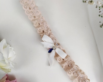 Bridal Garter, Rosegold, Bow, Lace, Crystal Garter, Silver Garter, Lace Wedding Garter, Bride, Wedding Garter