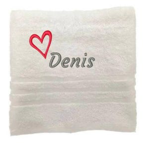 Love Personalised Towel, Embroidered Towels with Name and Heart, Custom Towels Love Embroidered Towel Towel Christmas Gift for Her from love