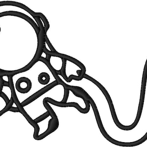 Astronaut Stickdatei, Maschinenstickerei, Astronaut Stickdatei, 7 Größen, Stickdatei, Maschinenstickerei, Instant Download