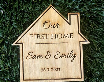 Personalized Wooden Fridge Magnet: Engraved Name Gift