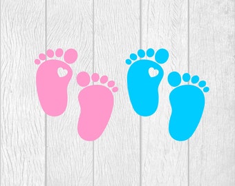 Download Baby Footprint Heart Etsy