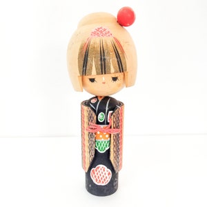 Kokeshi Doll Creative Japanese Vintage Handcraft by Sogen 2 (y-1211)