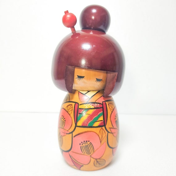 Rare Kokeshi doll Japanese Creative Modern by Sanpei Yamanaka Kimono
