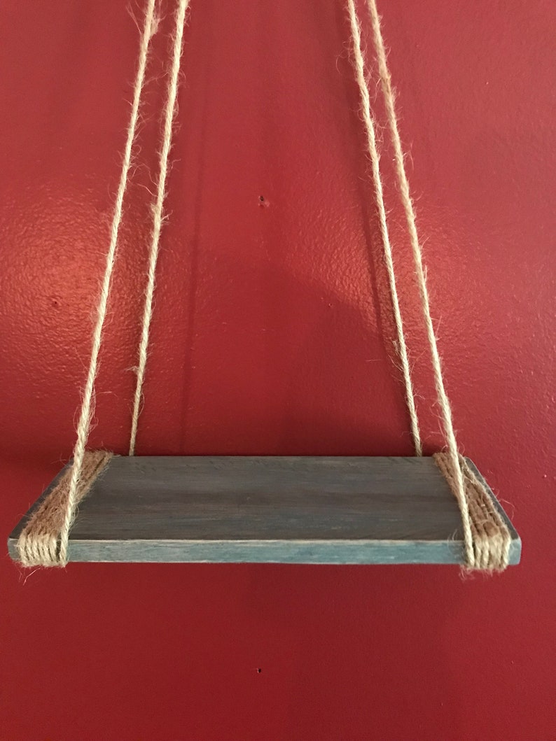 Hanging Wall Shelf Rustic Reclaimed Wood Plant Shelf Etsy
