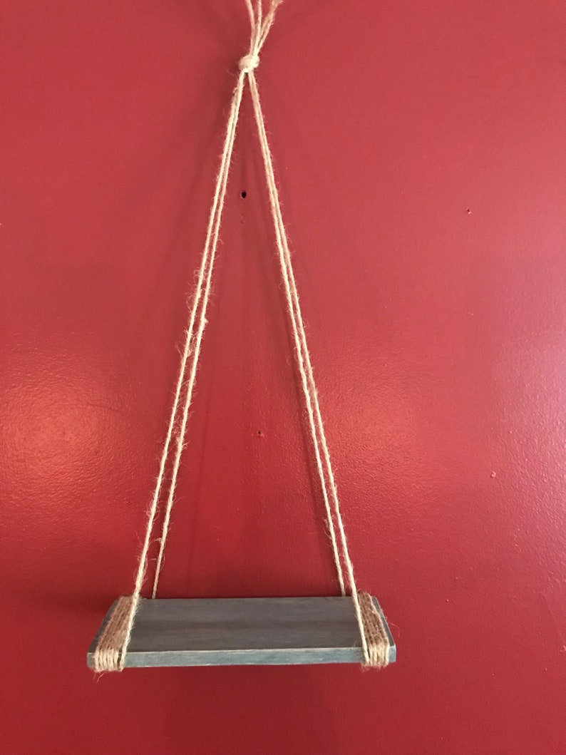 Hanging Wall Shelf Rustic Reclaimed Wood Plant Shelf Etsy