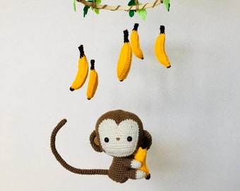 Monkey Baby Mobile Etsy