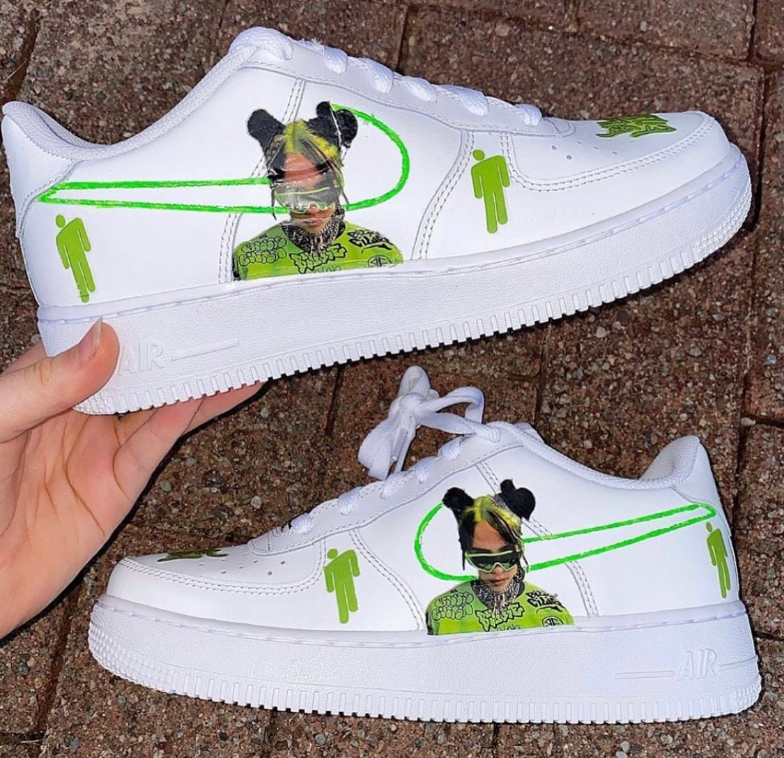 Custom Nike Air Force 1 Billie Eilish | Etsy