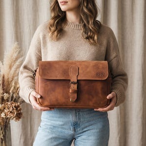 Personalized leather camera bag, Camera shoulder bag, Custom camera bag large, Camera carrying case, Crossbody camera bag, Camera purse