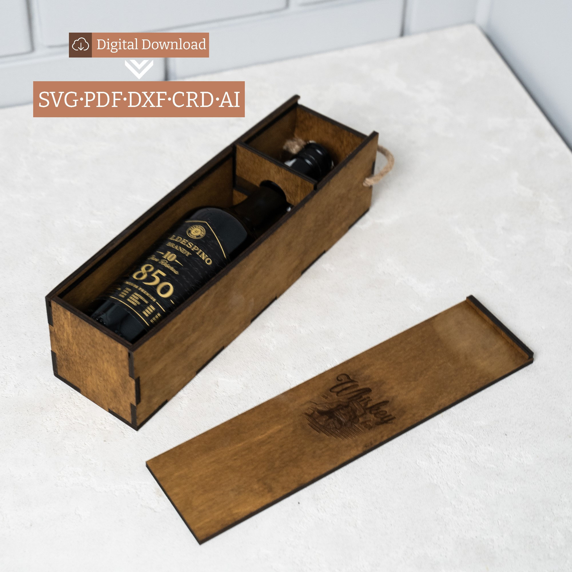 Unfinished Wooden Wine Box w/ Hinges & Lock- Holds 2 Bottles of  Wine-unfinished wood box-engravable wood box-personalized laser engraving