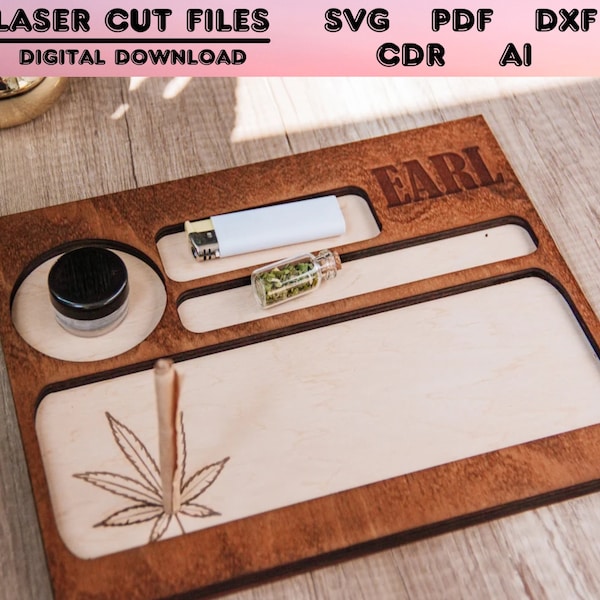 Rolling tray svg, Rolling tray pattern,Rolling tray laser cut,Blunt rolling tray svg,Blunt rolling tray pattern,Blunt rolling tray laser cut