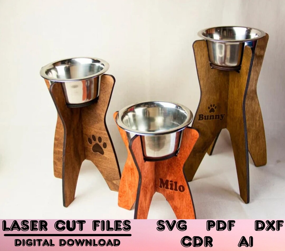 Dog Feeding Stand Svg Dog Feeding Stand Pdf Cat Feeding Etsy