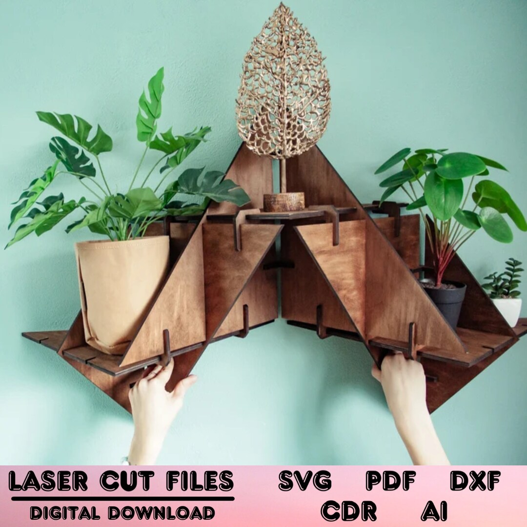 Plant Wall Shelf Svg, Plant Wall Shelf Pdf, Plant Wall Shelves Pdf