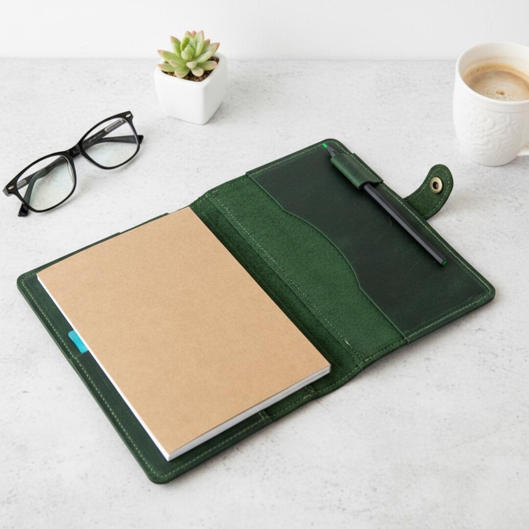 Leather Notebook Cover Refillable, Personalized Journal, Engraved ...