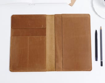 Leather journal cover personalized, A5 leather notebook cover, A4 refillable leather journal, B5 leather planner cover, A6 notebook cover