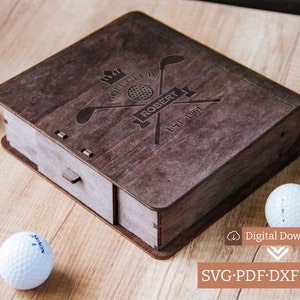 Golf ball box pattern, Golf ball box pdf, Golf ball box svg, Golf ball holder pattern, Golf ball holder svg, Golf ball holder pdf