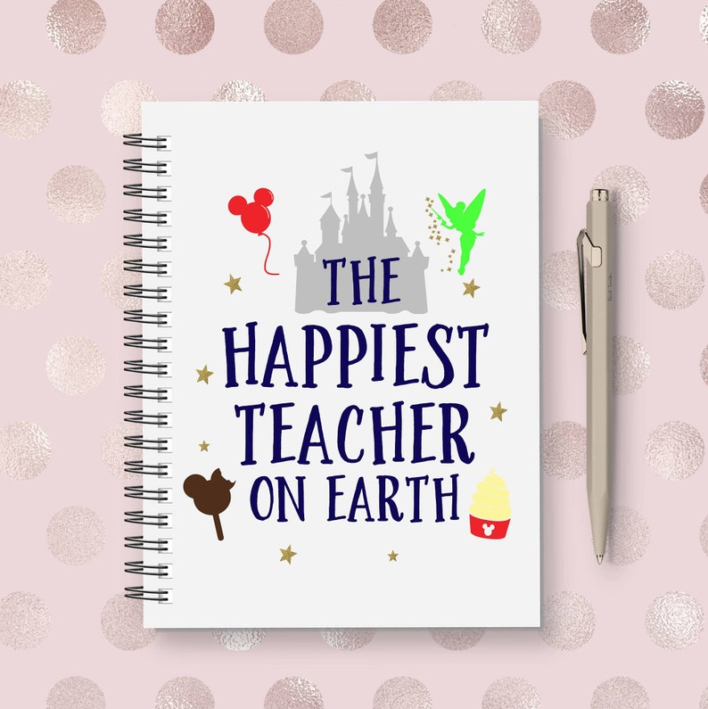 Teacher Appreciation Gifts Disney Teacher Notebook Back To Etsy