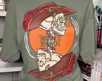 Reverse Cowgirl T-Shirt - Yallternative Western Graphic Tee - Concert Fit Fashion Outlaw Emo Girl Style Comfort Colors Skeleton