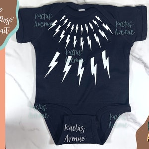 David Rose - Lightning Inspired Baby One Piece Bodysuit - Baby gift - new mom - christmas - gift for her - personalized - newborn - child