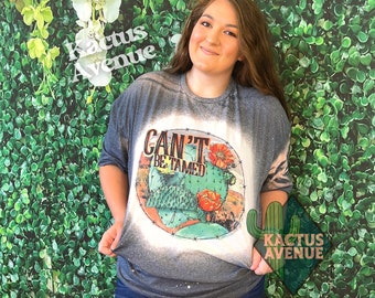 Bleached Western Graphic Tee: "Can't Be Tamed" Cowgirl Shirt