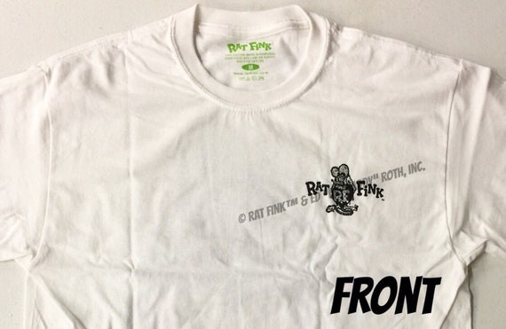 Official Rat Fink Wild Child T-shirt Ed Big Daddy Roth Men's White
