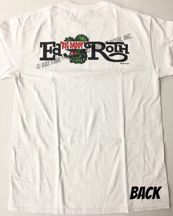 Official Rat Fink T-shirt Ed Big Daddy Roth Logo Men