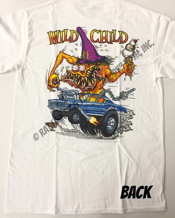 Official Rat Fink Wild Child T-shirt Ed Big Daddy Roth Men
