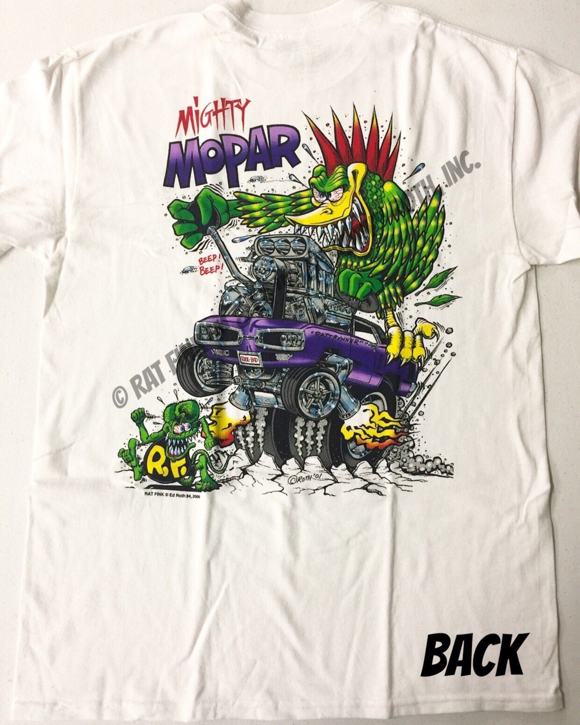 Official Rat Fink Mighty Mopar T-shirt Ed Big Daddy Roth Men's