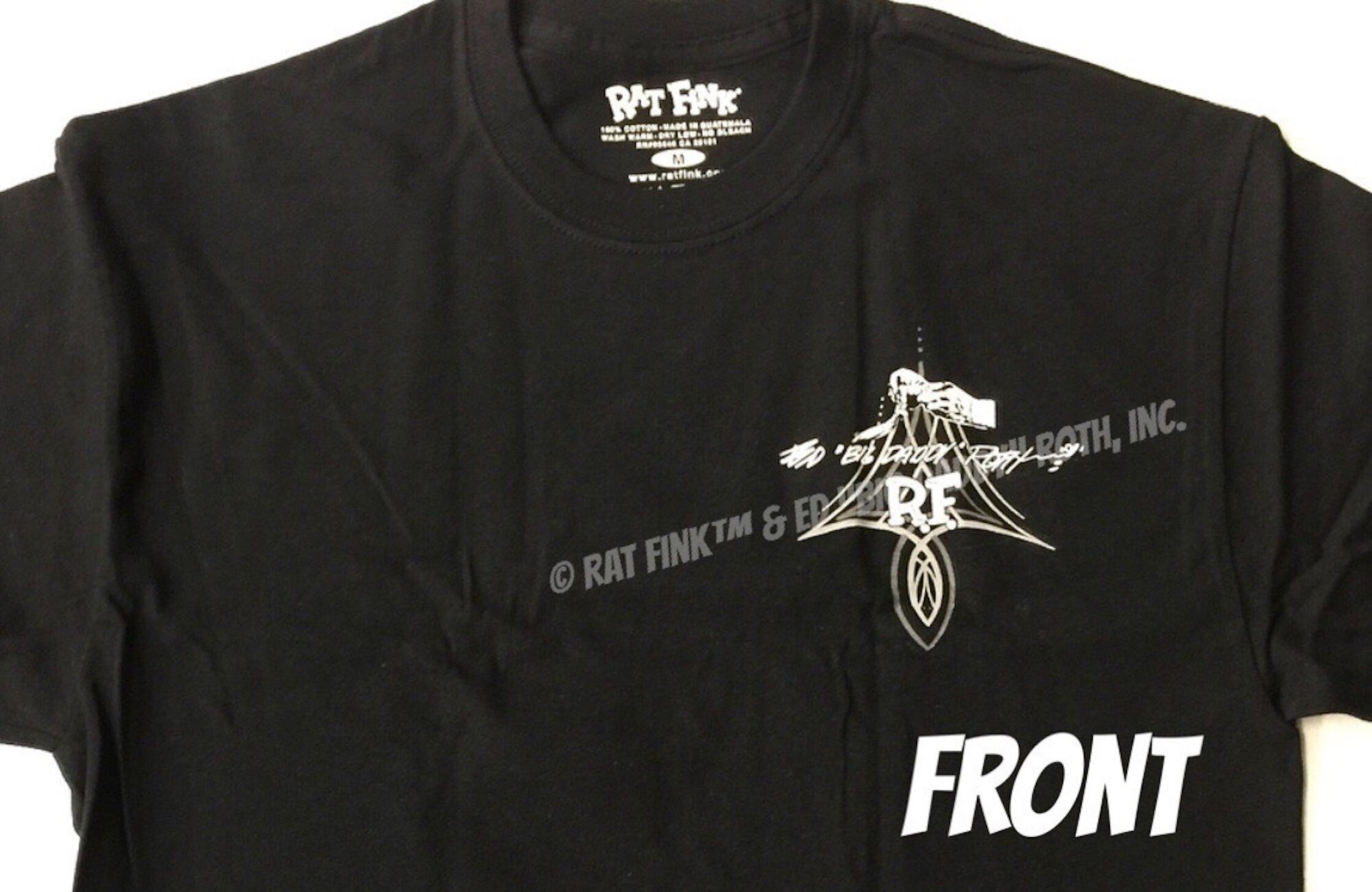 Official Rat Fink Signature B&W T-shirt #18 Ed Big Daddy Roth