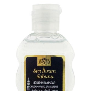 4 pièces Spécial dur, 3 pièces de savon liquide non parfumé pour l'Ihram et le Hajj, format voyage 50 ml