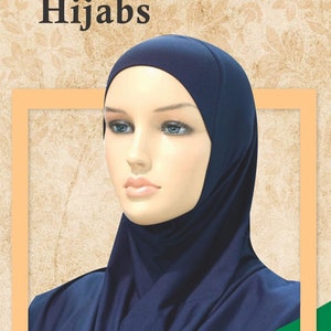 Pull on Instant Cotton Amira hijab plain, different sizes/colours