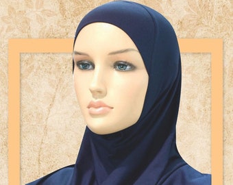 Trek Instant Cotton (spandex) Amira hijab effen aan, verschillende maten/kleuren