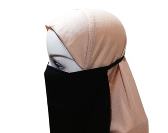 Quality Fabrics Elastic Half Niqab Veil Burka soft and comfortable