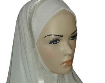 1PC Connected Fancy Kuwaiti Hijab cover scarf Islamic quality
