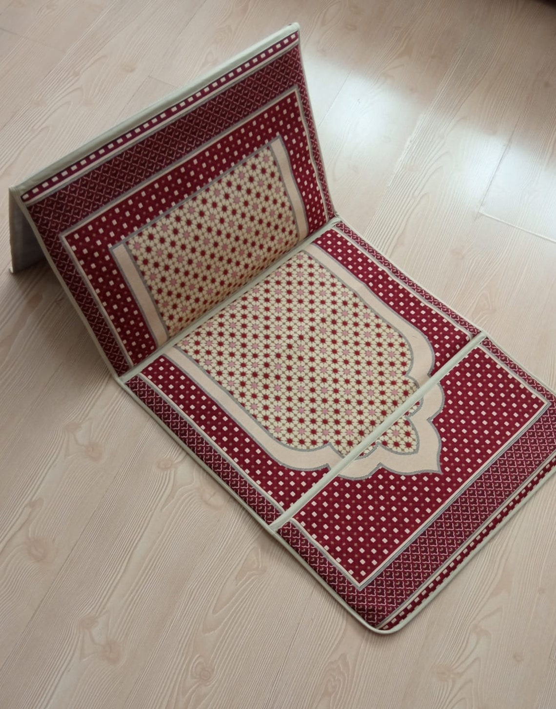 Quality thick large Prayer Mat rugs Janamaz with foldable seat Etsy