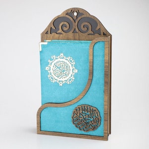 Velvet Fancy Gift Box With Mini Full Quran - Islamic Muslim Decoration, Car Hanging